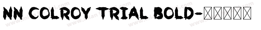 nn colroy trial bold字体转换